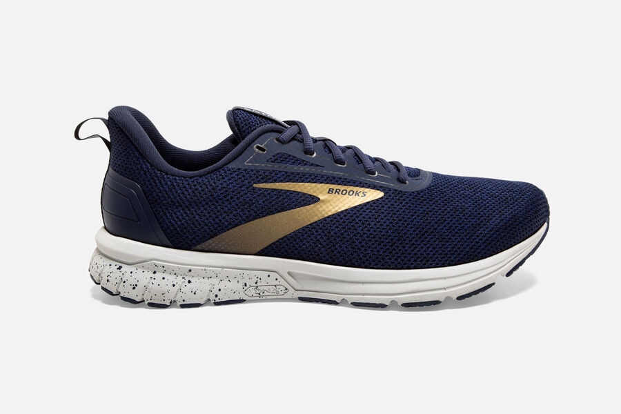 Brooks Anthem 3 Mens UK - Road Running Shoes - Navy/Grey/Gold 415-AKPJCY